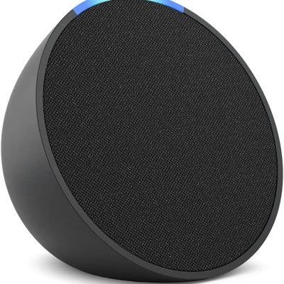 Amazon Echo Pop (newest model), Our smallest Alexa speaker, Fits in any room, Charcoal