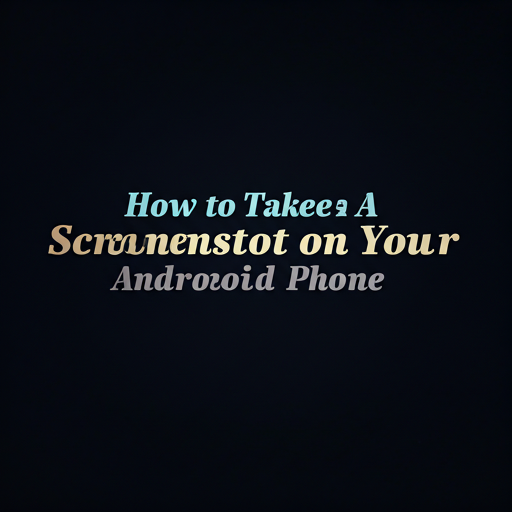 How to Take a Screenshot on Your Android Phone