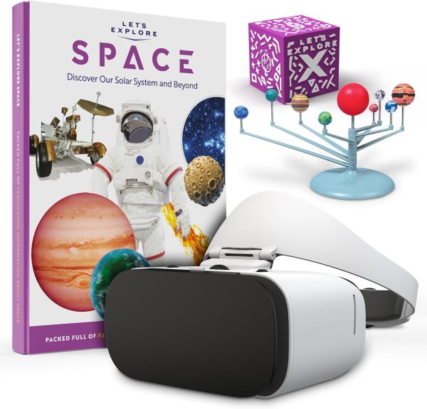 Let's Explore VR Headset for Kids - STEM Gift Box | A Virtual Reality Family Friendly Adventure | Explore Our Solar System with VR Headset for Phone