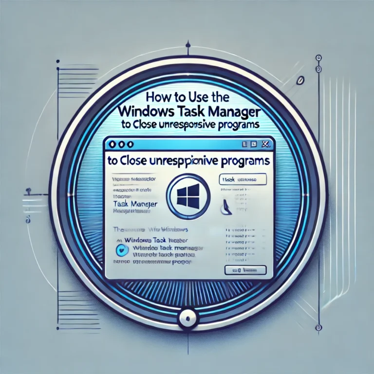 How to Use the Windows Task Manager to Close Unresponsive Programs.